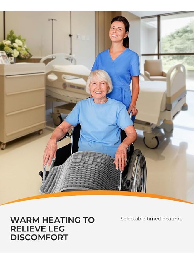 وسادة تدفئة كهربائية كبيرة الحجم – وسادة تدفئة بحرارة رطبة للظهر والرقبة والكتفين، سهلة الاستخدام للراحة اليومية - Image 3